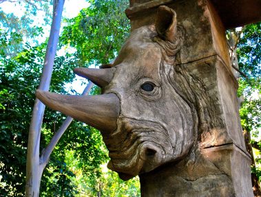 Rhino on Casela Safari Arch Sculpture