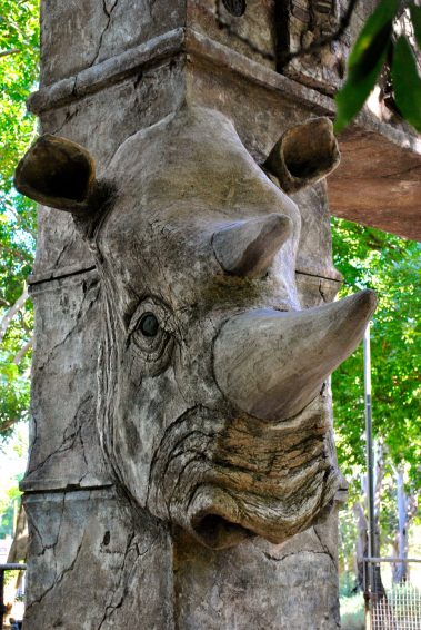 Rhino on Casela Safari Arch Sculpture