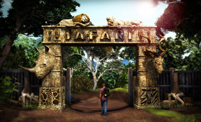 3D Render/concept for Casela Safari Arch Sculpture