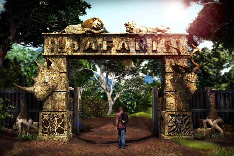 3D Render/concept for Casela Safari Arch Sculpture
